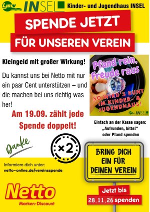 Diesen Samstag (19.09.) zählt eure Spende doppelt!